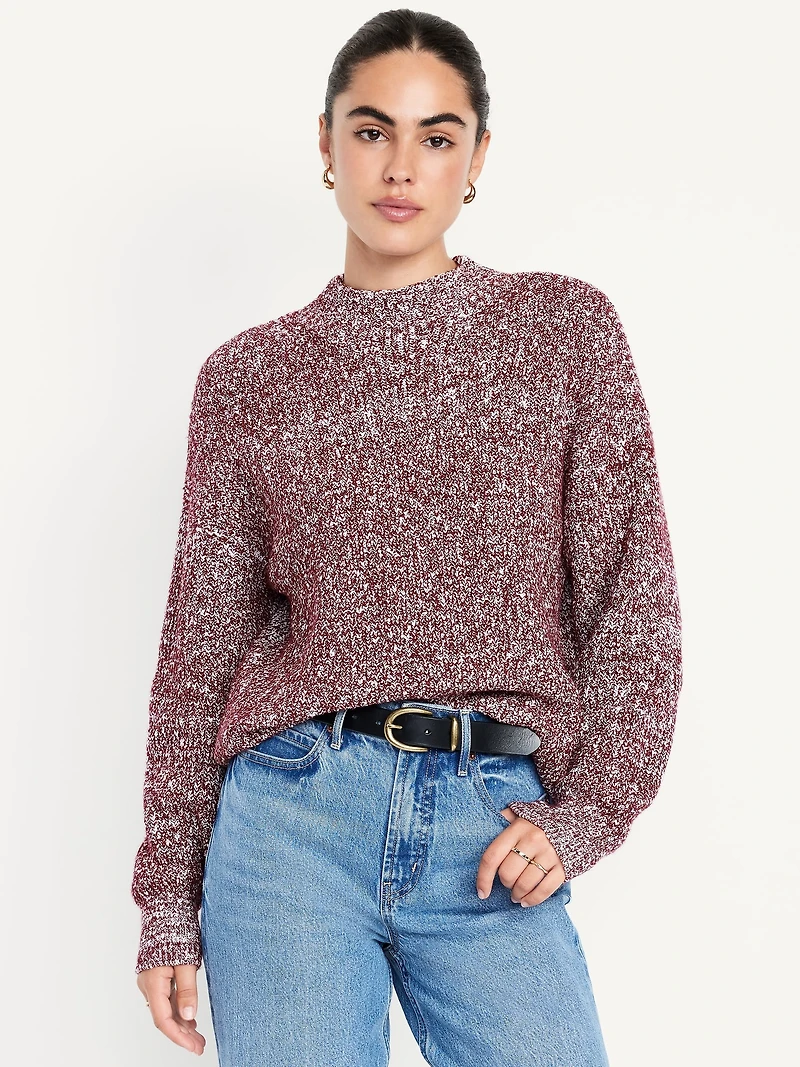 SoSoft Cropped Mock-Neck Sweater