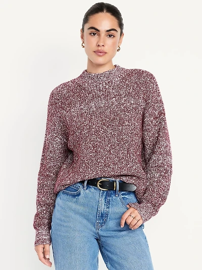 SoSoft Cropped Mock-Neck Sweater