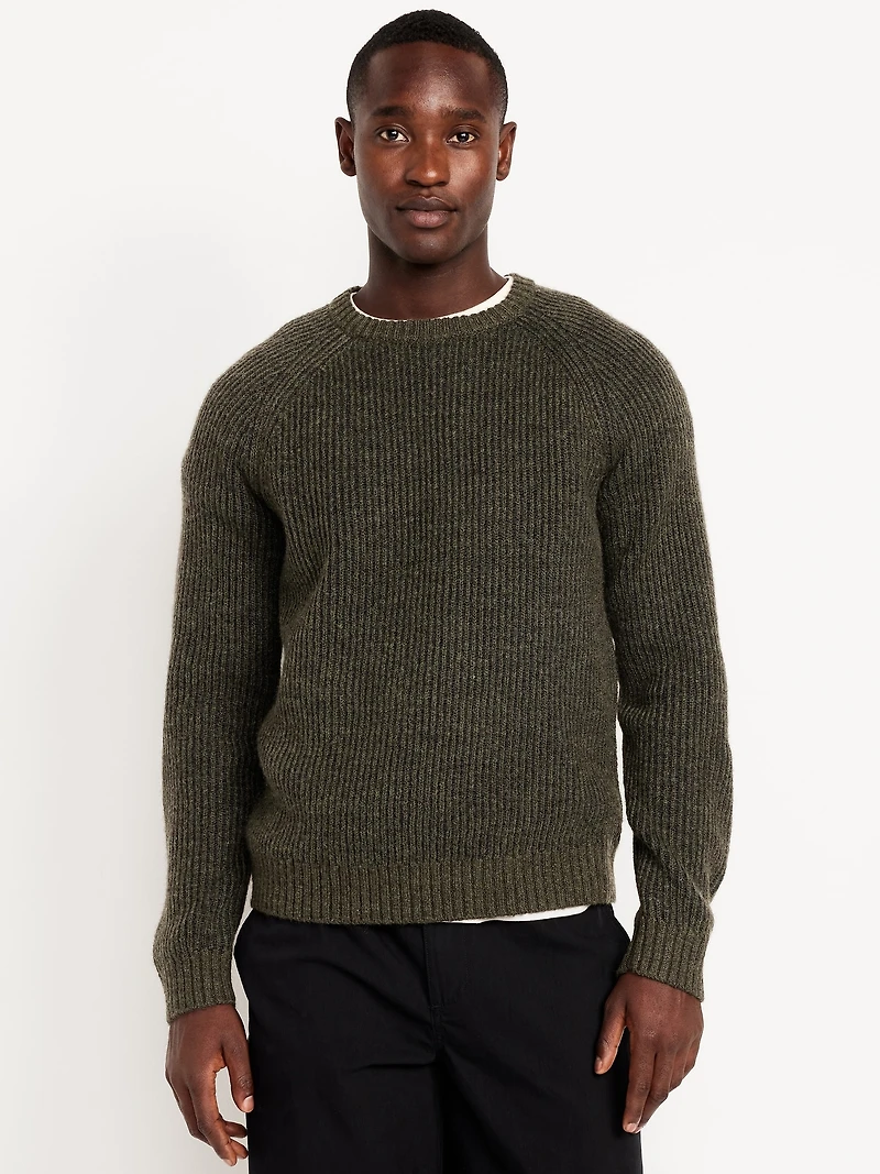 Wool-Blend Crew-Neck Sweater