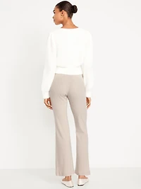 High-Waisted Fashion Ribbed Flare Leggings