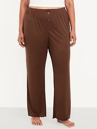 High-Waisted Cozy Rib Pajama Pants