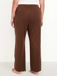 High-Waisted Cozy Rib Pajama Pants