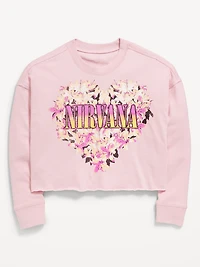 Nirvana™ Long-Sleeve Cropped T-Shirt for Girls