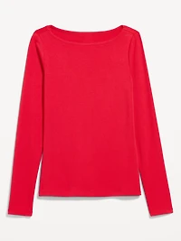 Snug Long-Sleeve Boatneck T-Shirt