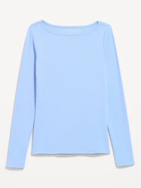 Snug Long-Sleeve Boatneck T-Shirt