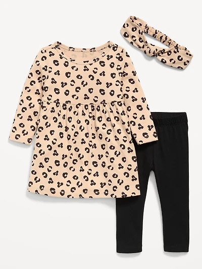 Printed Long-Sleeve Dress