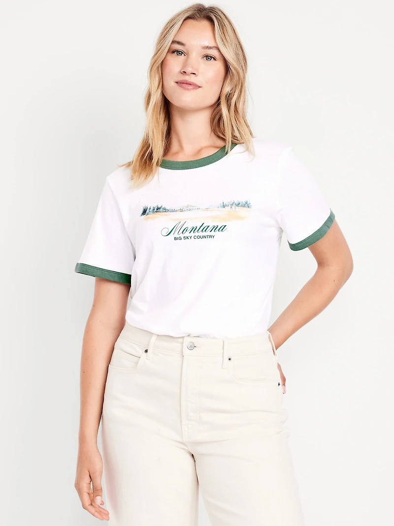 EveryWear Graphic Ringer T-Shirt