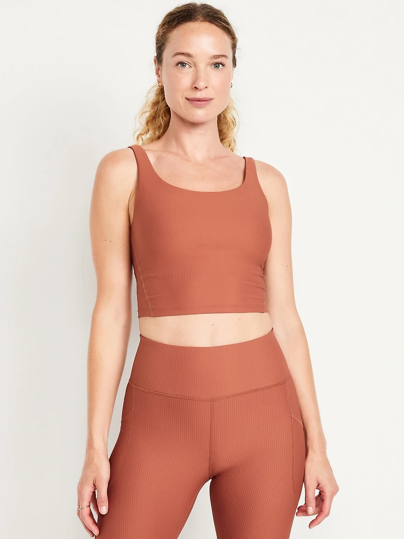 Light Support PowerSoft Rib Longline Sports Bra