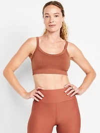 Light Support Fluid Seamless Ribbed Sports Bra