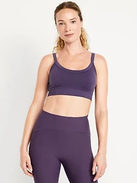Light Support Fluid Seamless Ribbed Sports Bra