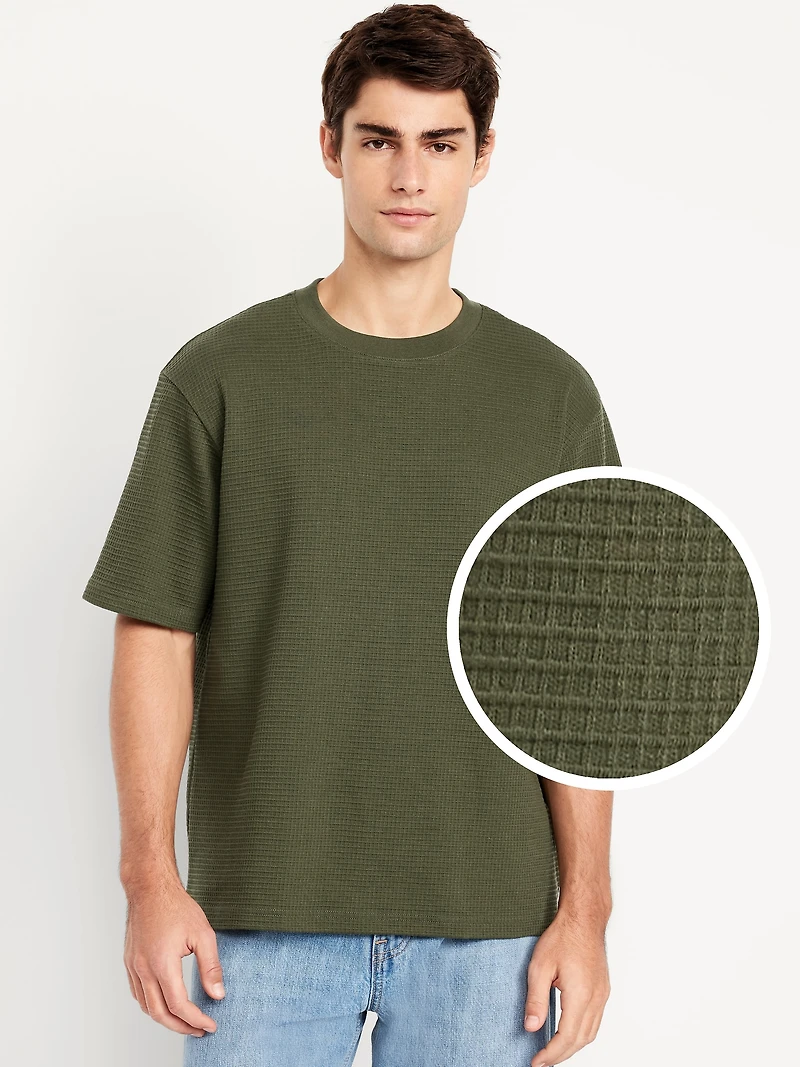 Heavyweight Crew-Neck Waffle T-Shirt