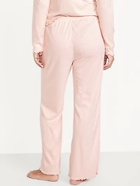 High-Waisted Cozy Rib Pajama Pants