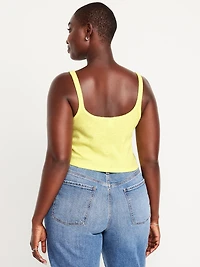Cropped Pointelle Cami Top