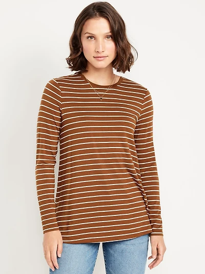 Luxe Long-Sleeve Crew-Neck Tunic