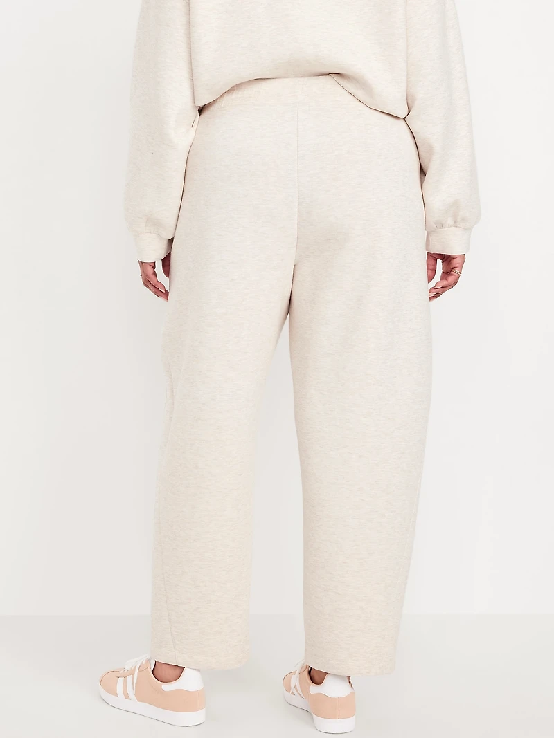 High-Waisted Bounce Fleece Barrel Sweatpants