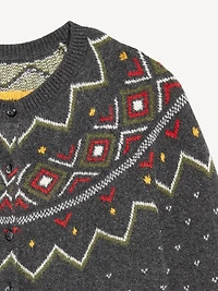 SoSoft Cropped Fair Isle Cardigan Sweater