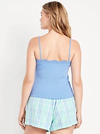 Lace-Trim Cami Tank Top
