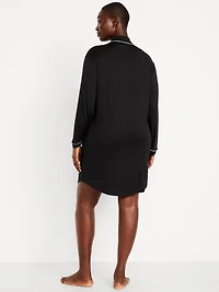 Long-Sleeve Knit Sleep Shirt