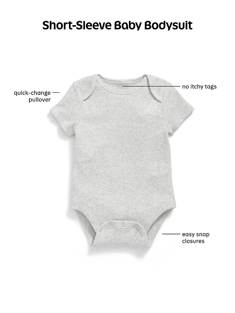 Unisex Short-Sleeve Bodysuit for Baby