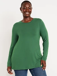 Luxe Long-Sleeve Crew-Neck Tunic