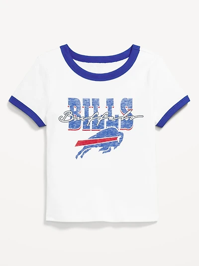 Buffalo Bills Fitted Graphic Ringer T-Shirt for Girls