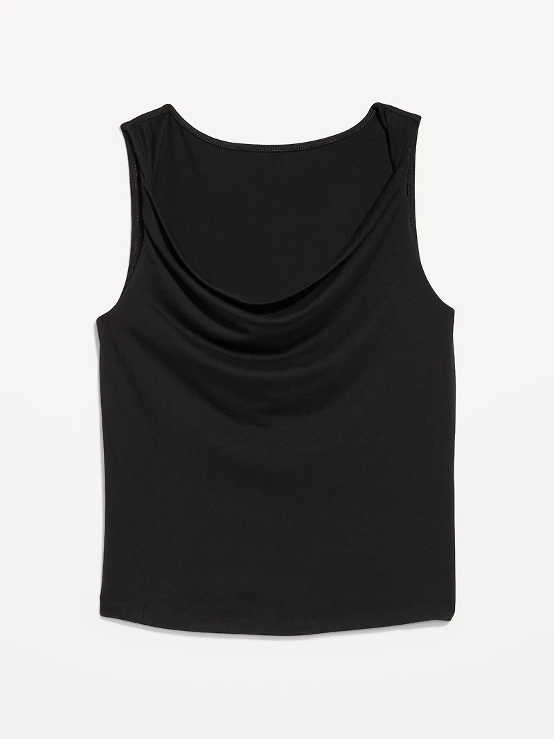 Cowl-Neck Twist-Strap Top