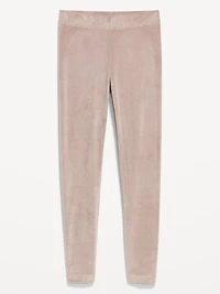 High-Waisted Velour Fashion Ankle Leggings