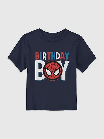 Marvel Universe Classic Birthday Icon Spiderman Graphic T-Shirt for Toddler