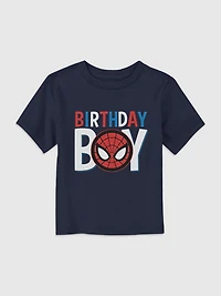 Marvel Universe Classic Birthday Icon Spiderman Graphic T-Shirt for Toddler