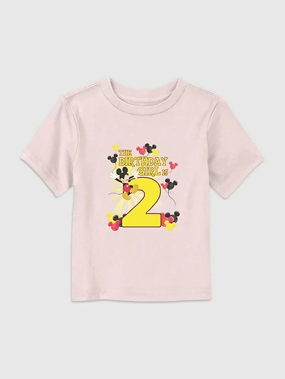 Disney Mickey Birthday Girl Is 2 Graphic T-Shirt for Toddler