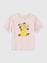 Disney Mickey Birthday Girl Is 5 Graphic T-Shirt for Toddler
