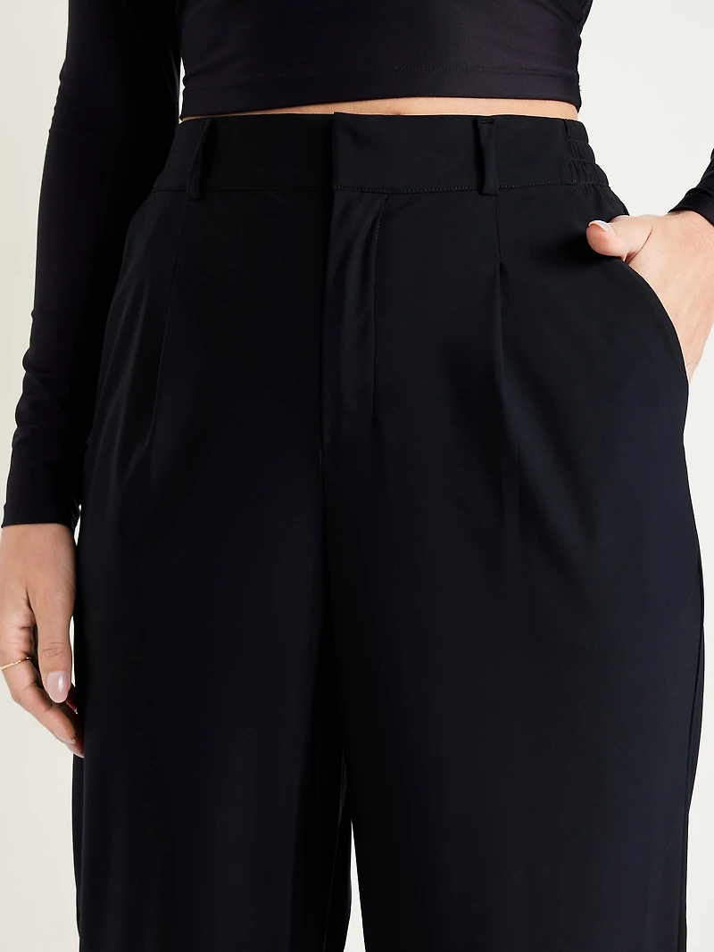 High-Waisted SleekTech Trouser Pants