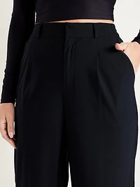 High-Waisted SleekTech Trouser Pants