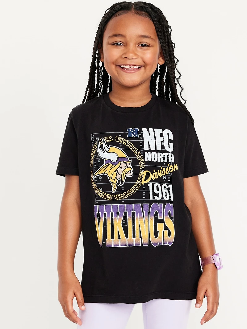 Minnesota Vikings Gender-Neutral Graphic T-Shirt for Kids