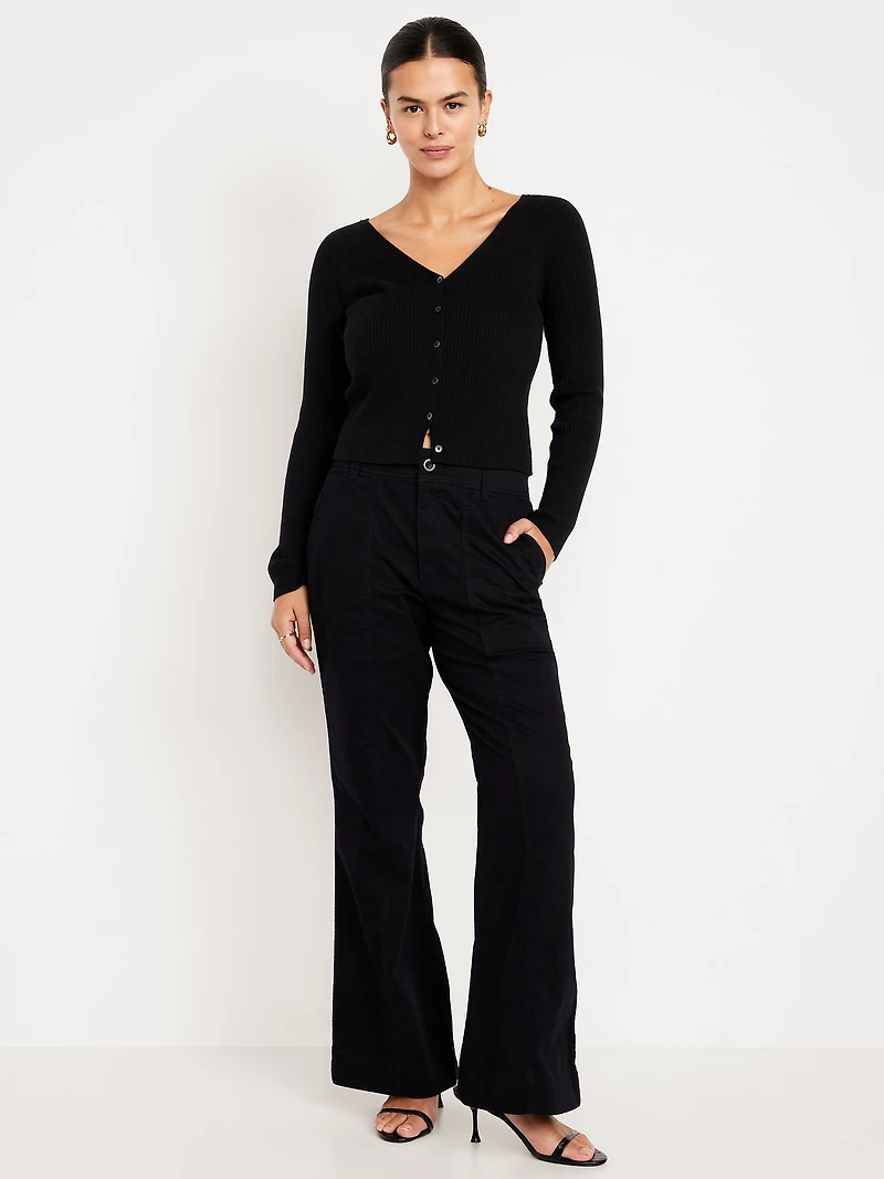 Mid-Rise Flare Pants