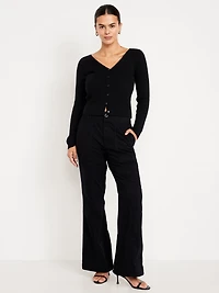 Mid-Rise Flare Pants