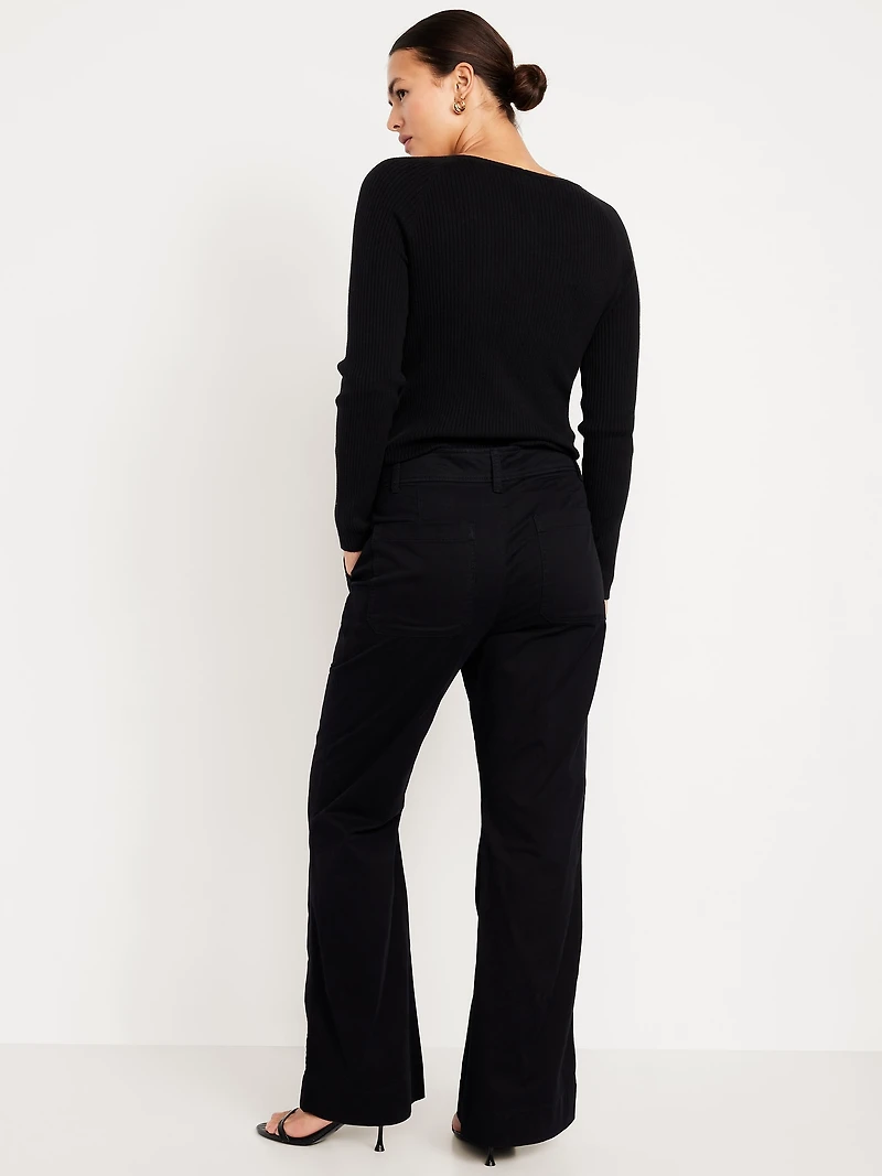 Mid-Rise Flare Pants