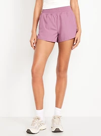 Extra High-Waisted Crinkle Run Shorts - 3-inch inseam