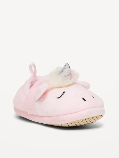 Velour Critter Slippers for Toddler Girls