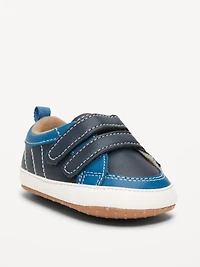Double Secure-Strap Faux-Leather Sneakers for Baby