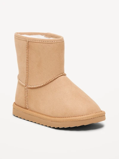 Faux-Suede Faux-Fur Lined Boots for Toddler Girls