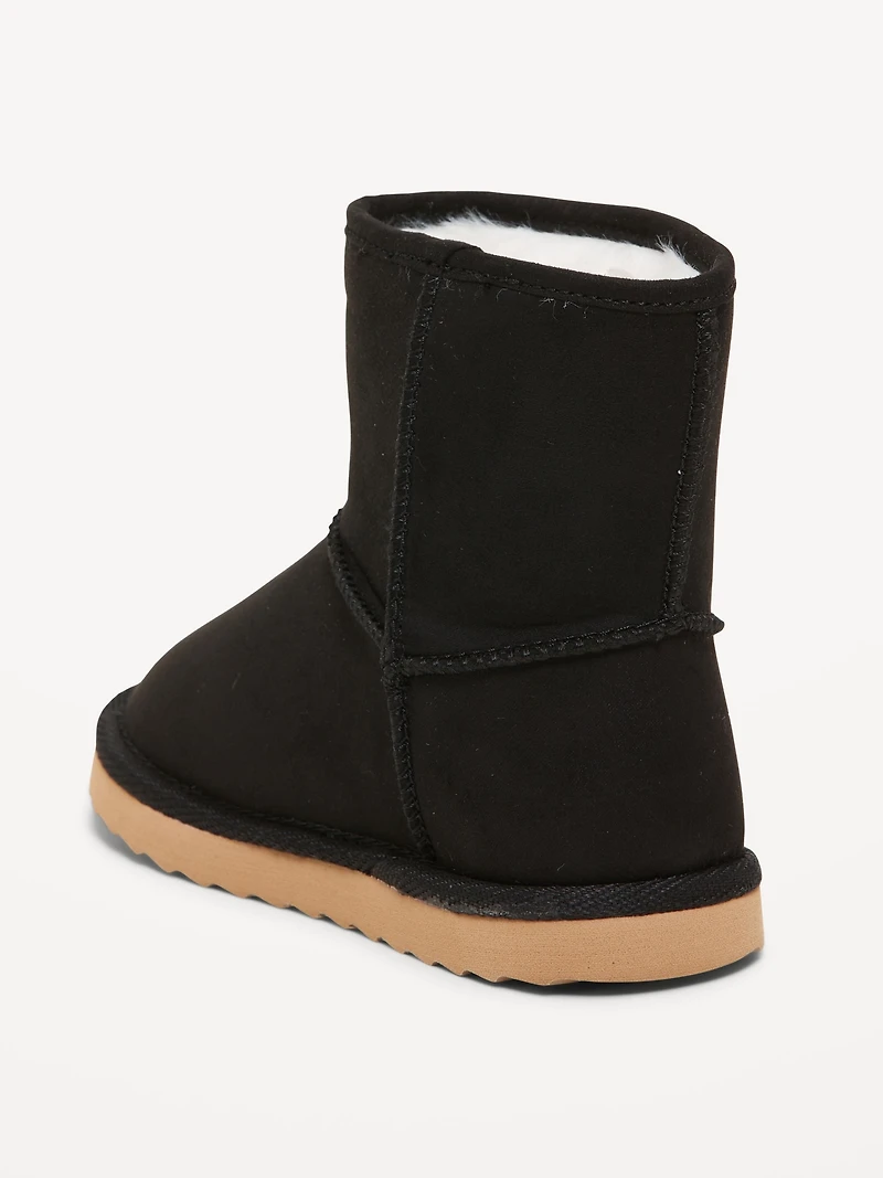Faux-Suede Faux-Fur Lined Boots for Toddler Girls