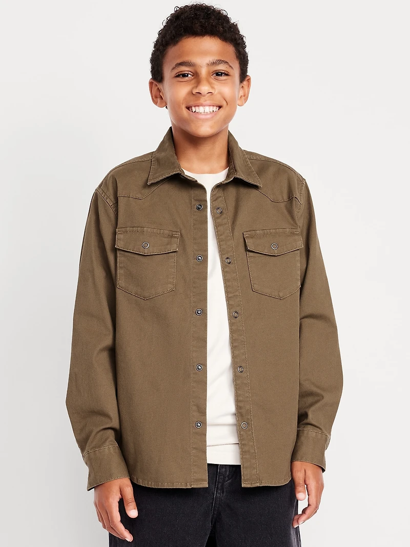 Long-Sleeve Western Pocket Shirt for Boys