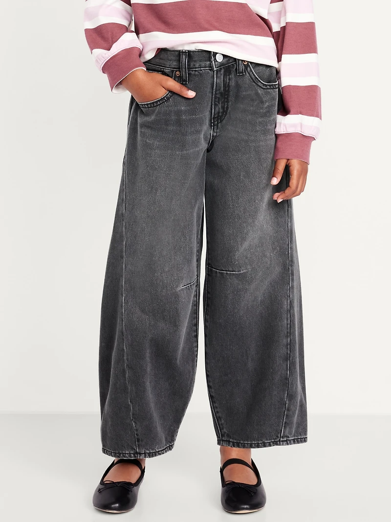 Super Baggy Barrel-Leg Jeans for Girls