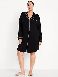 Long-Sleeve Knit Sleep Shirt