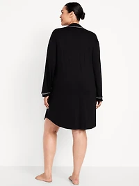 Long-Sleeve Knit Sleep Shirt