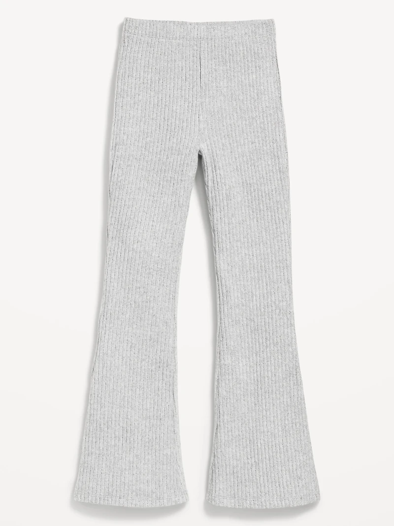 CozePlush High-Waisted Flare Leggings for Girls