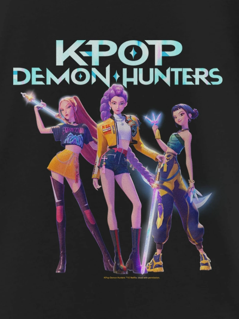 K-Pop Demon Hunters Hero Group Graphic T-Shirt For Girls