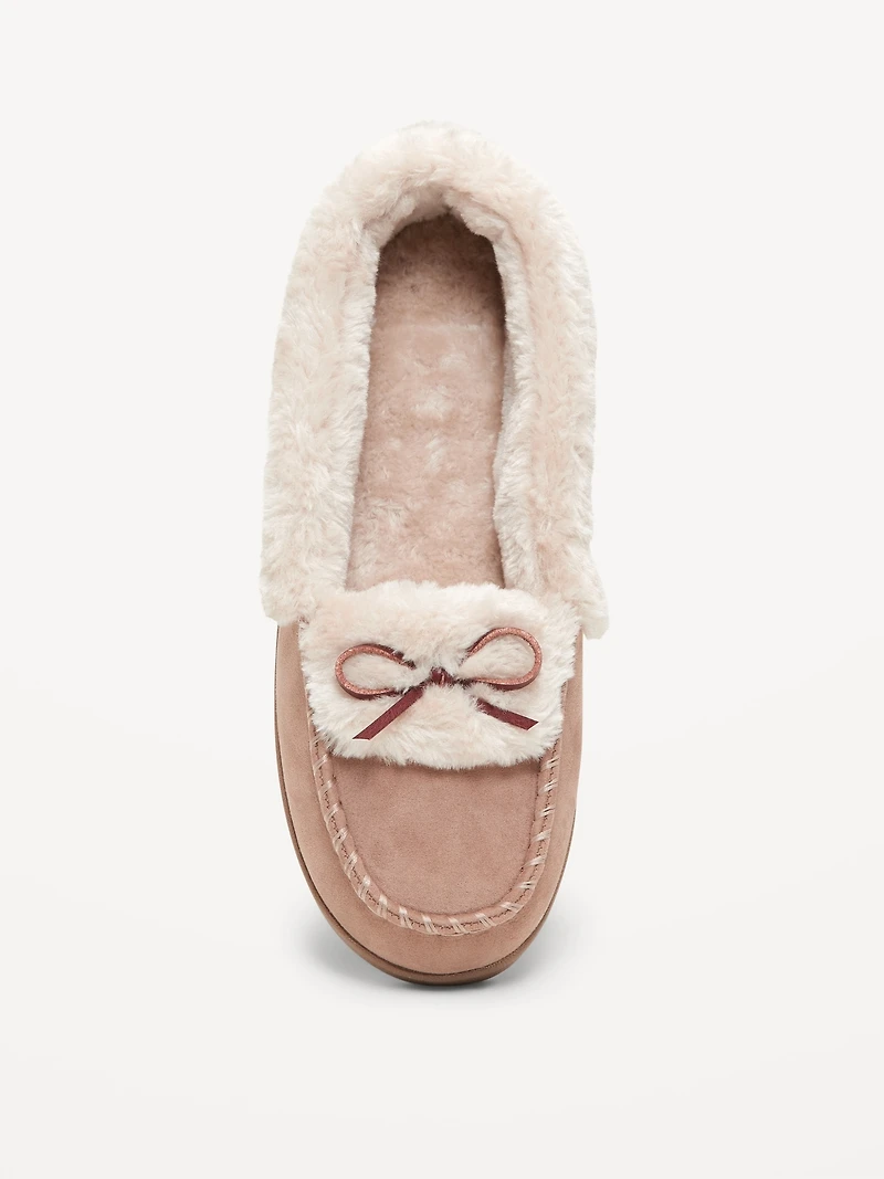 Cozy-Lined Moccasin Slippers for Women