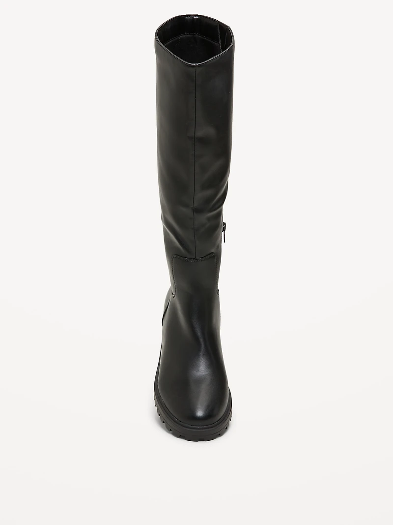 Faux-Leather Tall Boots for Women